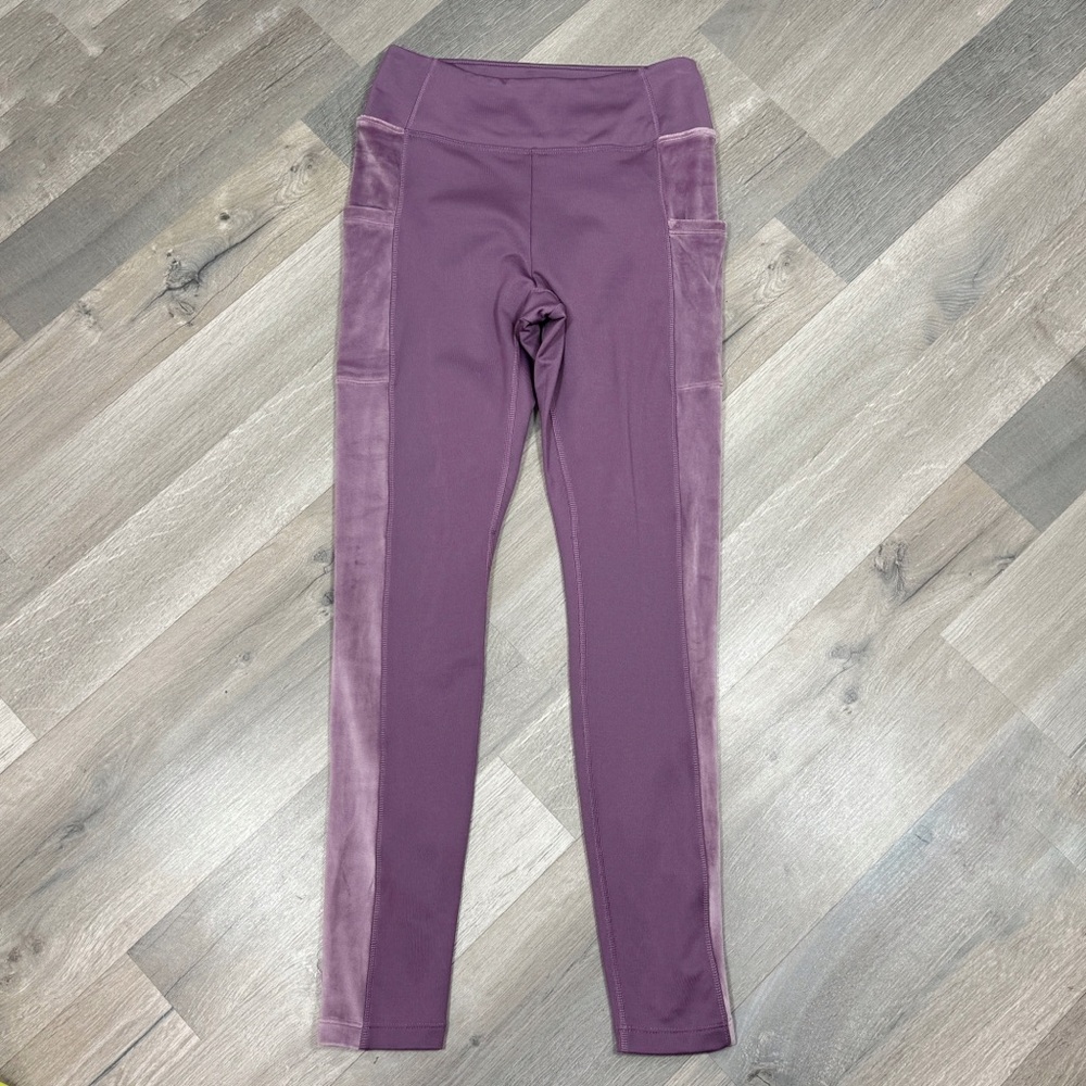 Pink‎ Victoria’s Secret Velour Side Pocket Leggings High Waist Mauve Small - Picture 5 of 15